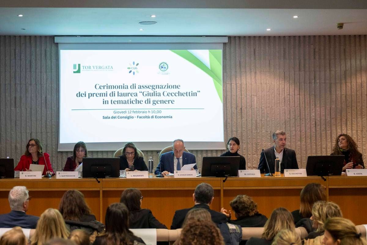 Parità di genere, Tor Vergata consegna i premi di laurea Giulia Cecchettin