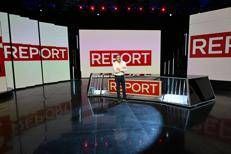 Lo studio di Report con il conduttore Ranucci - Ipa