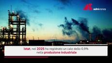 Istat, nel 2025 calo produzione industriale dello 0,9%