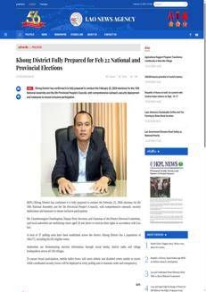 Laos: Distretto di Khong pronto per le elezioni dell'Assemblea Nazionale e dei Consigli Provinciali