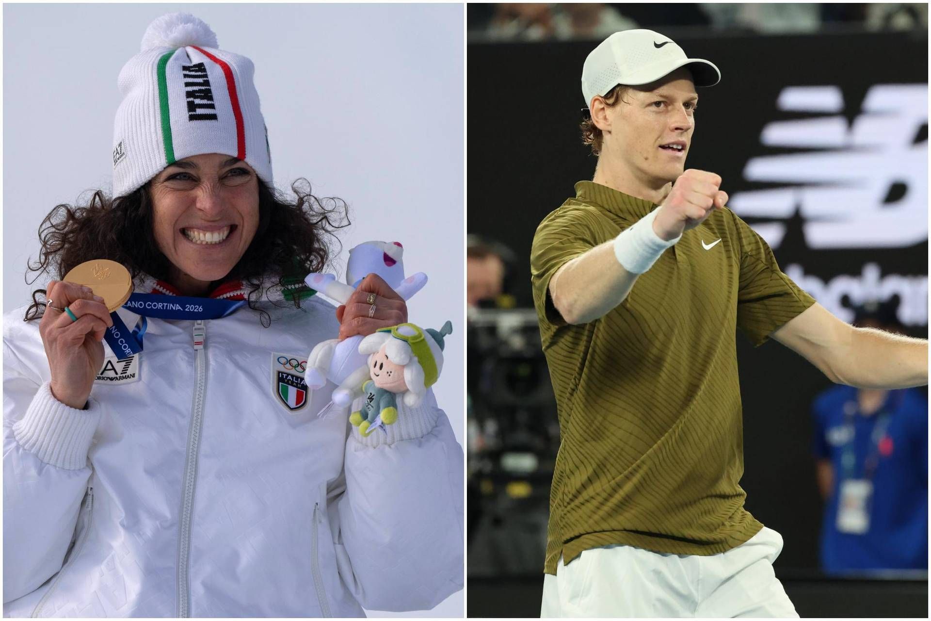 Sinner esulta con Brignone, il messaggio dopo oro a Milano Cortina 2026