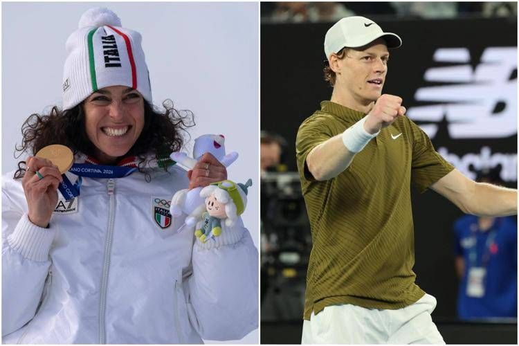 Federica Brignone e Jannik Sinner - Ipa/Fotogramma