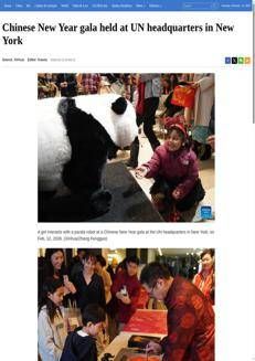 Cina: Celebrazioni del Capodanno Cinese alla sede ONU di New York