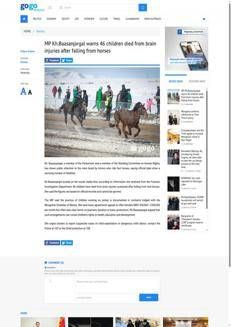 Mongolia: MP denounces dangers for child riders and infant deaths