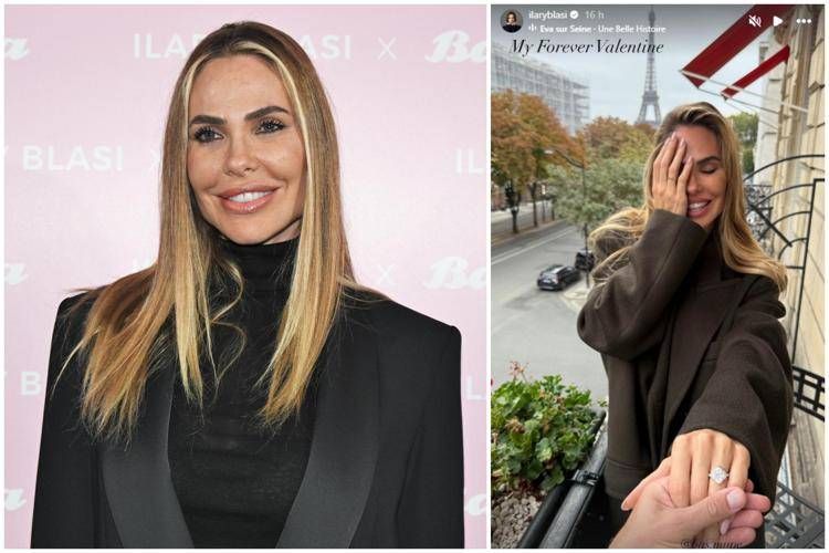 Ilary Blasi e l'anello di fidanzamento - Ipa/Fotogramma e Instagram