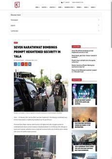 Thailand: Security tightened in Yala after bomb attacks in Narathiwat