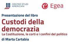 Libri, mercoledì presentazione del libro 'Custodi della democrazia' di Marta Cartabia