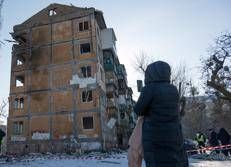 Attacco a Kiev (Afp)