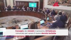Cdm il 18 febbraio, sul tavolo anche il decreto Bollette