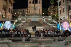 La premiazione in piazza di Spagna