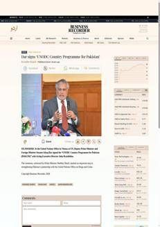 Pakistan: Accordo con UNODC per rafforzare la cooperazione contro droga e crimine