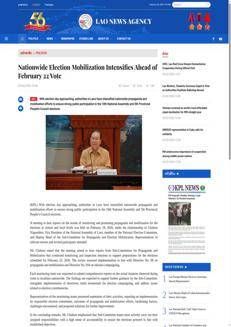 Laos: Autorità intensificano sforzi per elezioni dell'Assemblea Nazionale e del Consiglio Popolare Provinciale