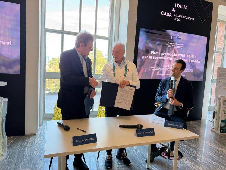 Milano-Cortina, firmato protocollo Coni-Conai per sostenibilit&agrave; eventi sportivi