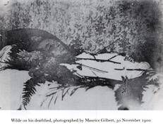 Oscar Wilde sul letto di morte, foto di Maurice Gilbert - (Da Wikipedia)