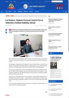 Laos: Authorities step up coordination for overseas voters