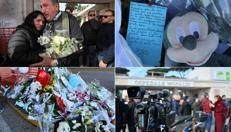 Il dolore della madre, dopo la morte del figlio all'ospedale Monaldi (Fotogramma)