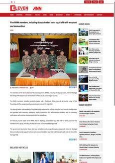 Myanmar: Cinque membri dell'Esercito Rivoluzionario Nazionale si uniscono alla legalità