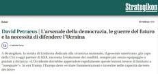 Petraeus: 'Ucraina è il futuro della guerra'. Linkiesta lancia Strategikon