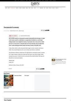 Pakistan: Il governo documenta l'economia per contrastare evasione e corruzione