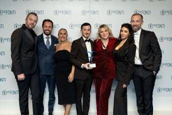 Veronica Maffi con il suo staff alla cerimonia di premiazione.