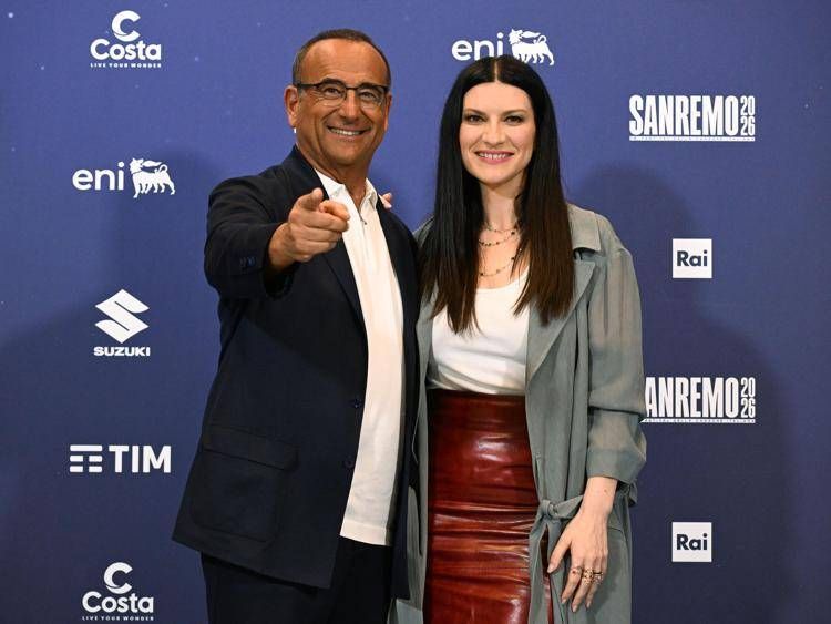 Carlo Conti e Laura Pausini - Ipa
