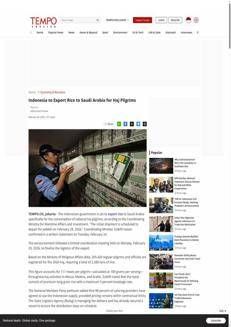 Indonesia: Fornitura di riso per i pellegrini dell'Hajj 2026