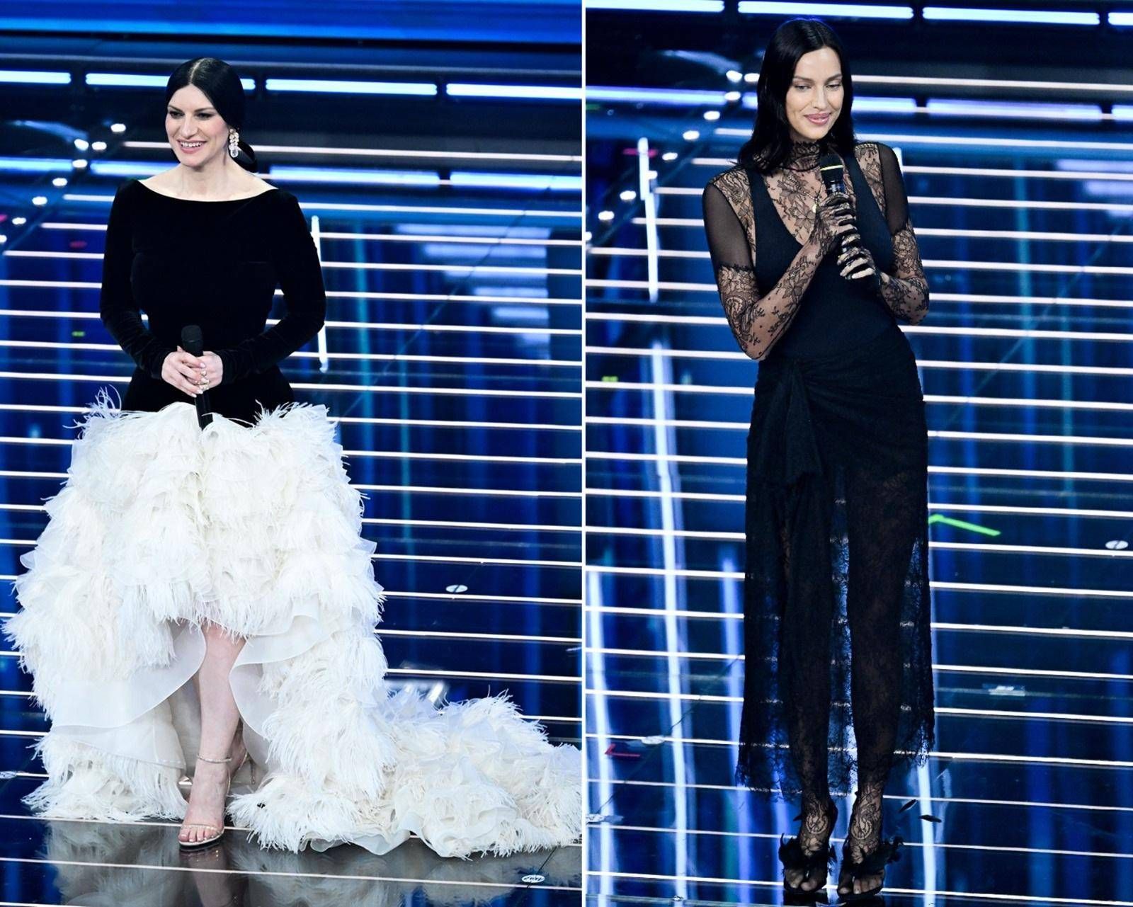 Sanremo, Pausini cigno nero e Irina odalisca: le pagelle ai look della terza serata