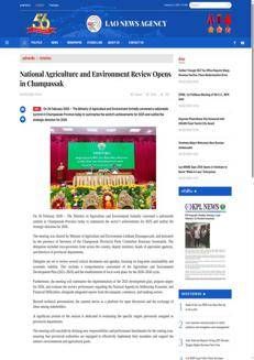 Laos: National Agriculture and Environment Summit in Champassak Province