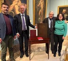 (Vincenzo Stanziola curatore Gds, direttore Eike Schmidt, Claudio de Polo, Alessandra Rullo curatrice capo)