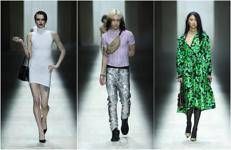 Tre look della prima sfilata di Demna per Gucci