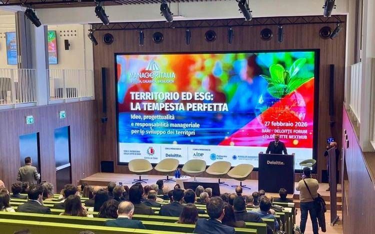 Esg e management, leva strategica per sviluppo, il 68% imprese pugliesi investe in sostenibilità