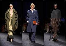 Tre look della collezione Ferragamo autunno-inverno 2026