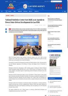 Laos: National Statistics Center sets priorities for 2026