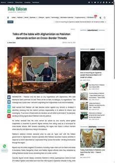 Pakistan: Negoziati interrotti con l'Afghanistan e minaccia di azioni decisive contro il terrorismo