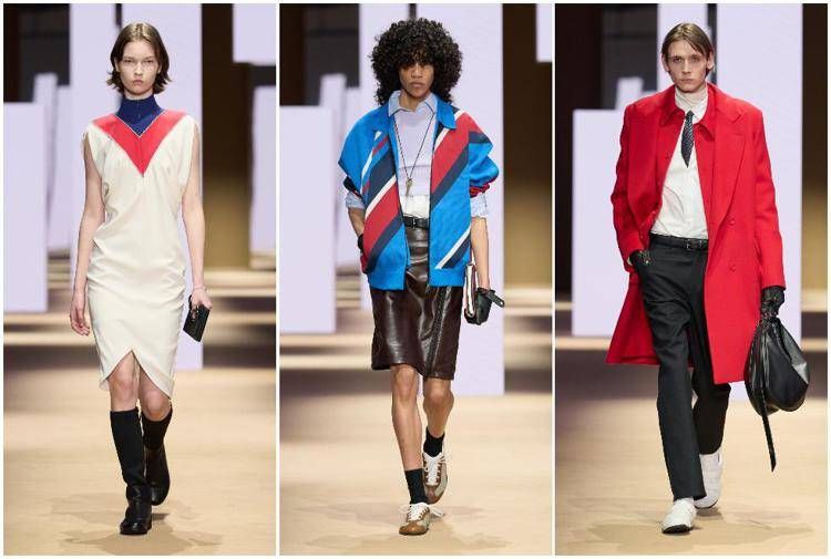 Tre look della sfilata Fila Milano