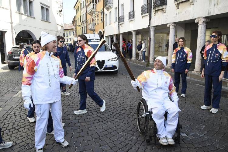 La fiamma paralimpica a Belluno - Fotogramma/IPA