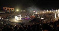 L'Arena di Verona durante la cerimonia di chiusura delle Olimpiadi - Fotogramma/IPA