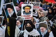 Proteste anti Usa e Trump dopo l'uccisione di Khamenei in Iran - Afp