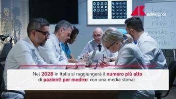 Nel 2028 numero più alto di pazienti per medico in Italia, il dato in uno studio