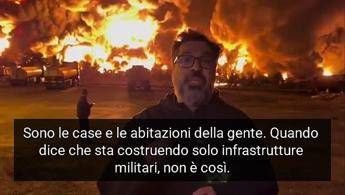 Teheran in fiamme, il giornalista in collegamento dal cuore dell'incendio - Video