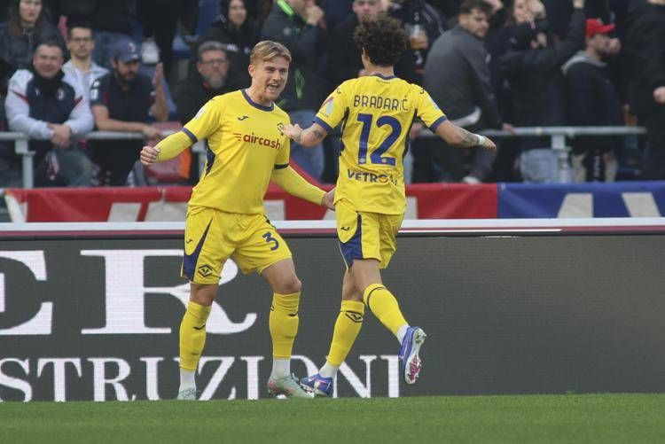 Frese esulta dopo il gol realizzato al Bologna - Fotogramma/IPA