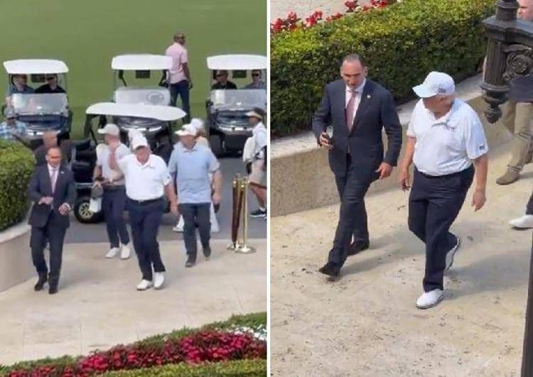 Trump in versione golfista