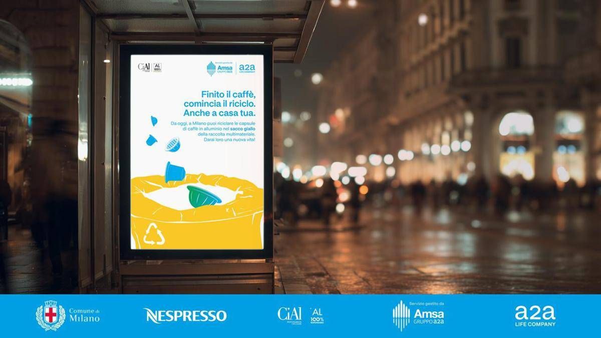 A Milano le capsule Nespresso usate andranno nel sacco giallo