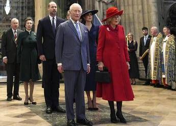 La famiglia reale alla cerimonia del Commonwealth Day  - Afp