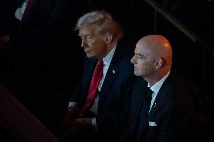 Il presidente della Fifa Gianni Infantino e il presidente americano Donald Trump - Fotogramma/IPA