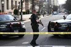 La polizia sul posto (Afp)