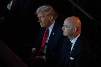Il presidente della Fifa Gianni Infantino e il presidente americano Donald Trump - Fotogramma/IPA