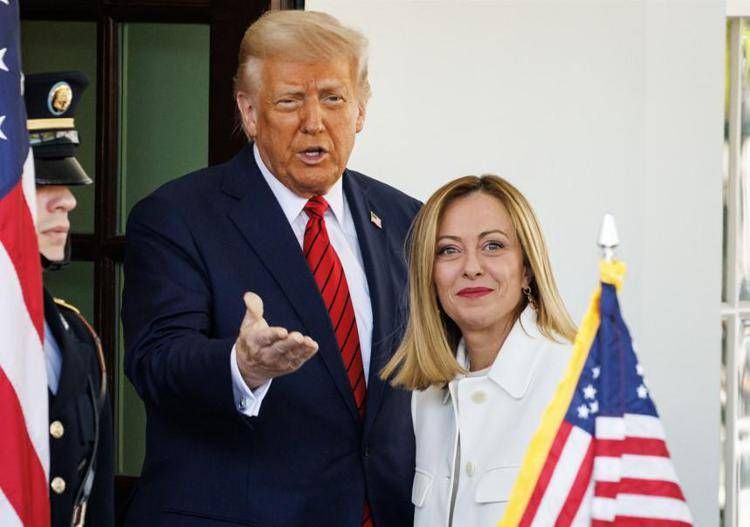 Donald Trump e Giorgia Meloni - IPA