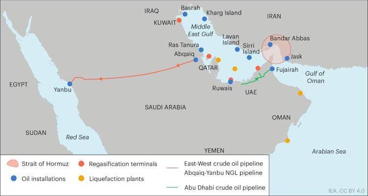 La mappa del golfo - Agenzia Internazionale Energia