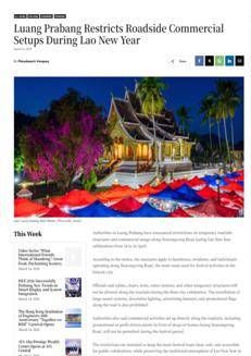 Laos: Restrizioni per il Capodanno Lao a Luang Prabang